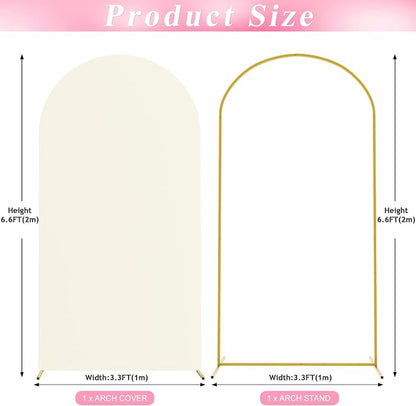 6.6FT Arch Backdrop Stand and Cover Set, Arch Stand - Image 2