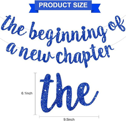 BEISHIDA Blue Pre-Strung Glitter The Beginning of A New Chapter Banner | - Image 3