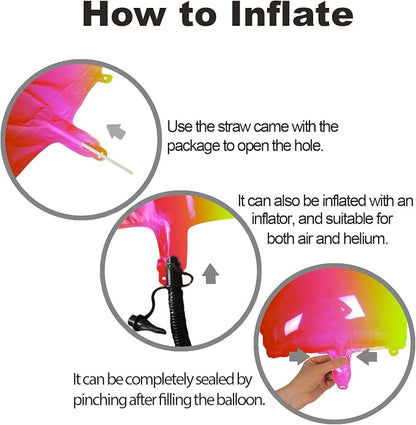 SUWEN Rainbow Number 3 Balloon 40 Inch, Big Colorful Balloons 0-9 | Large - Image 5
