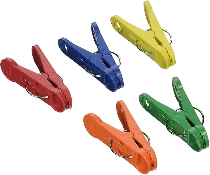PMU Clip-n-Weight Primary Colors 8-Gram Plastic Balloon Weights Pkg/50 by PMU