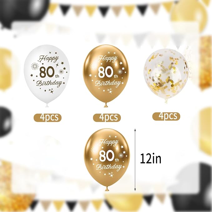 White Gold 60th Birthday Balloons Pack of 15 Men Women Happy 60th Birthday - Image 2