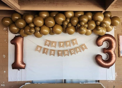 40 Inch Number 0 Balloon, Coffee Brown Birthday Decorations - Image 5