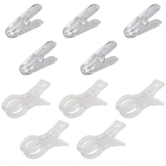 CHENJIN 10PCS Clear Plastic Balloon Arch Clips 2.4 inch 3.5 inch 5 Each Contact by CHENJIN
