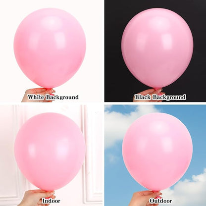 RUBFAC Pastel Pink Balloons Different Sizes Light Pink Balloon Arch 154pcs | - Image 4