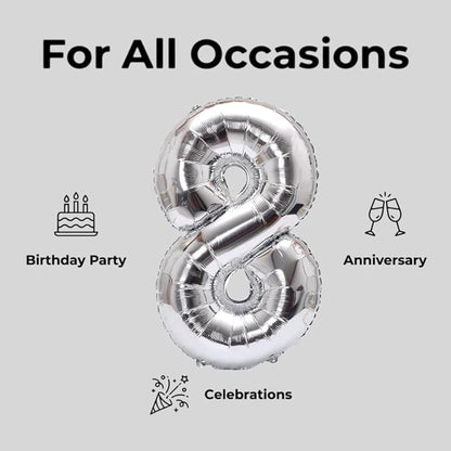 YPSelected 32 Inch Large Foil Helium Number Balloon Birthday Wedding Party 0-9 - Image 5