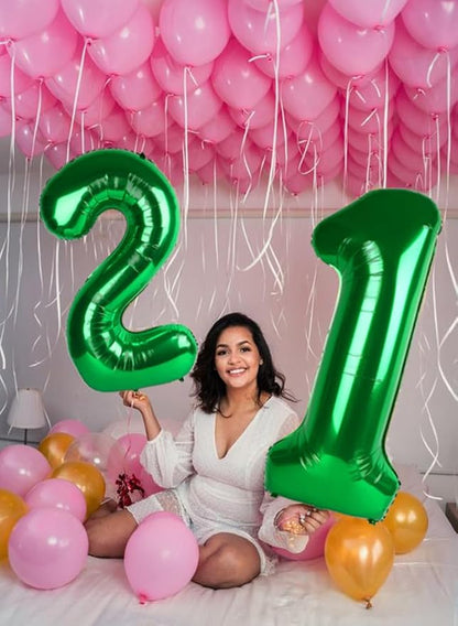 Number Balloons 21 Balloon 40 inch Dark Green - Image 3