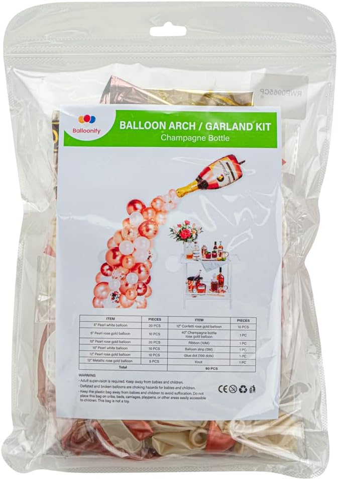 Restaurantware Balloon Arch Kit 86 Balloons, Glue Dot Strip Balloon Decoration - Image 2