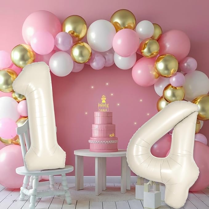 Cream White Number 29 92 Balloon - Image 5