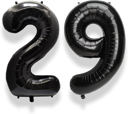 AULE 40 Inch Black Number Balloon 29 Foil 0-9 Birthday Big Numbers | Birthday by AULE