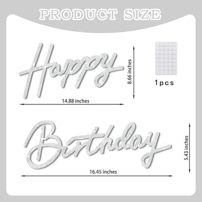 TONIFUL Happy Birthday Sign for Backdrop - Image 2