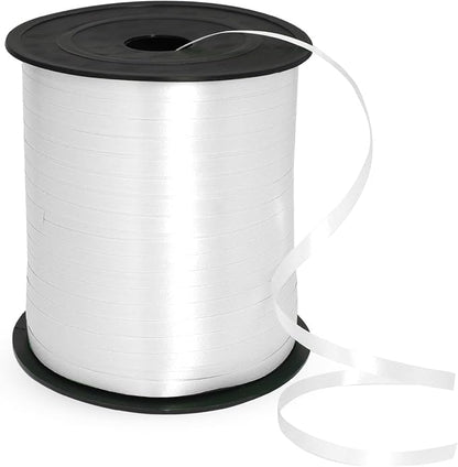 Luomorgo White Curling Ribbon, 500 Yards/1 Roll Balloon Ribbon | Plastic Thin - Image 6