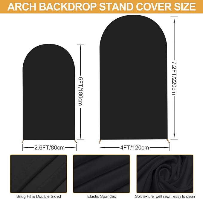 Wedding Arch Backdrop Stand Set of 2 - Image 4