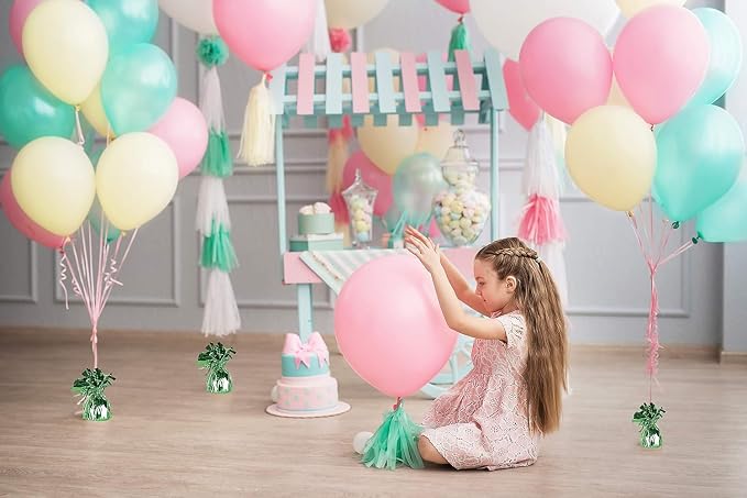Metallic Plastic Wrapped Balloon Weights Party Decorations 12 Pcs - Image 3