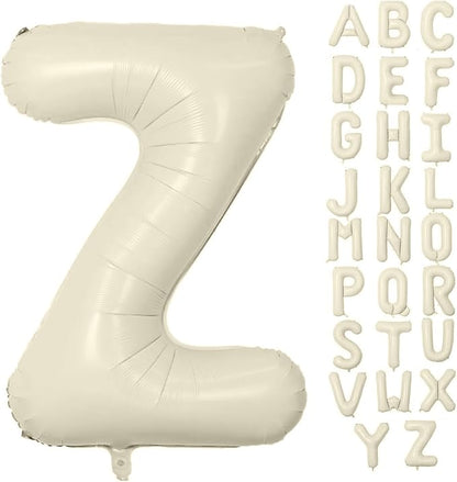 Letter Balloon 40Inch Cream White Big Alphabet Balloons Letter Z | Giant Foil by YUNSHANGMO