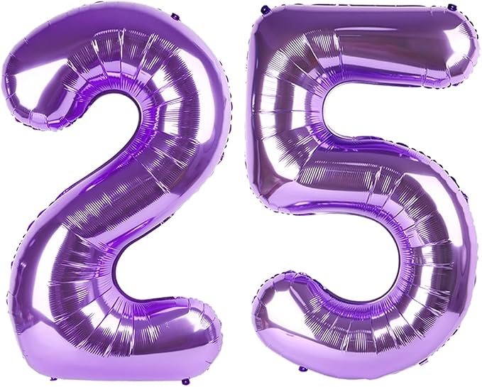Number 25 Balloons 40 Inch for 25 52 Birthday Party Decorations, by Mluchee