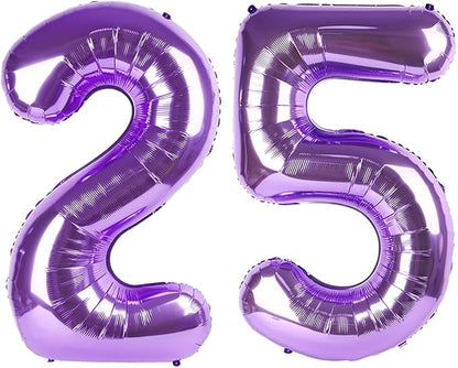 Number 25 Balloons 40 Inch for 25 52 Birthday Party Decorations, by Mluchee