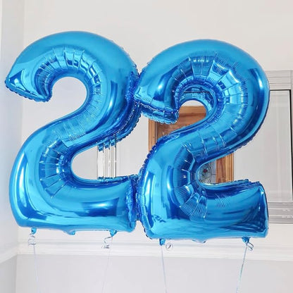 Blue 8 Balloon Number, 40 Inch Number 8 Balloon Big Blue 8 Foil Mylar Helium - Image 7