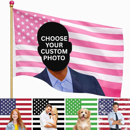 Custom Flag with Face on It by DreamController; Personalized American Flag with by DreamController