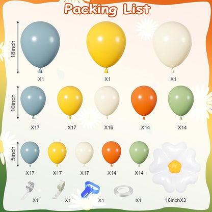 152Pcs Here Comes the Son Balloon Arch Garland Kit | Retro Boho Dusty Blue - Image 2