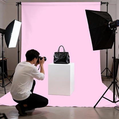 Pink Photography Backdrop for Photoshoot, Fabric 8x10ft | Polyester Studio - Image 4