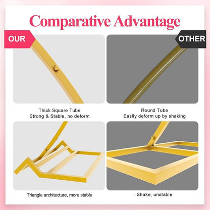 9.2 FT Large Circle Balloon Arch Stand Gold Metal Round Arch Backdrop Stand - Image 3