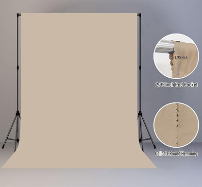 Beige Photography Backdrop for Photoshoot, Fabric 6x9ft | Polyester Studio - Image 6