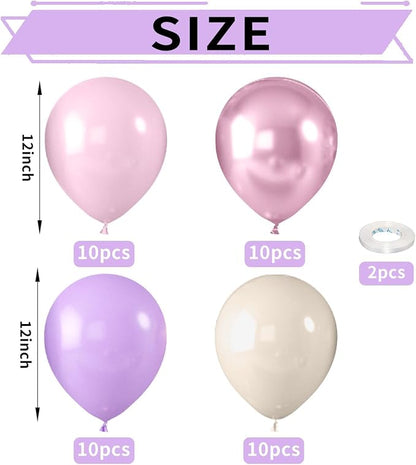 Pink and Purple Balloons, Party Balloons - Image 2