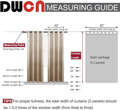 DWCN Ombre Blackout Curtains for Bedroom - Image 8