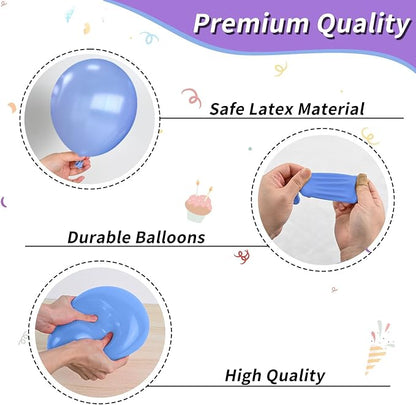 Outer Space Balloons, 12 Inch Metallic Black Purple Blue and Silver Confetti - Image 3