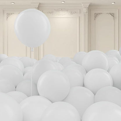 White Balloons 125pcs 5 Inch White Birthday Balloons by BAIBAOXIANG