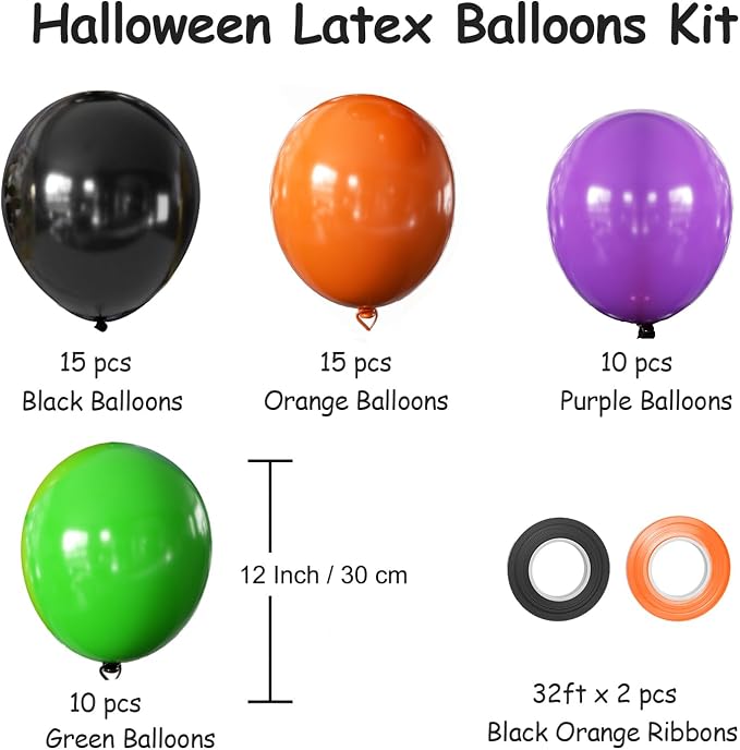 Halloween Party Balloons Set, Halloween Party Decorations - Image 7