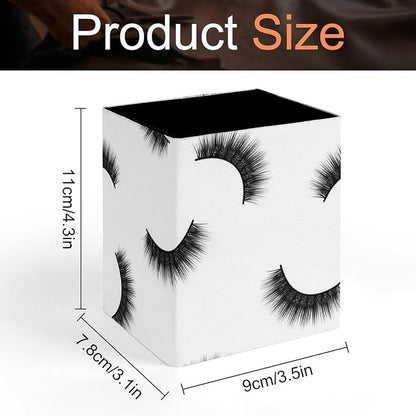 Pen Holder Black Eyelash White, Desk Accessories Pencil Cup - Image 2