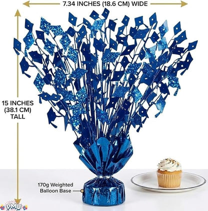 PMU 3 Pcs Blue Graduation Balloon Weights, Graduation Centerpieces - Image 3