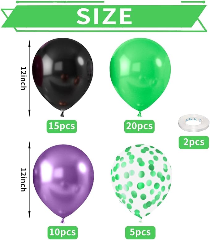 Purple and Green Balloons - Image 2