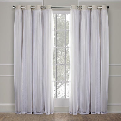 TOWN & COUNTRY LUXE Talia Double Layer Indoor Curtains, Sheer and Room - Image 3