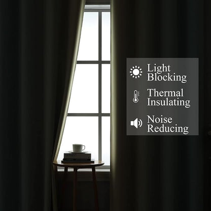 Full Room Darkening Gradient Blackout Curtains 72 Inch Length 2 Panels Set - Image 3