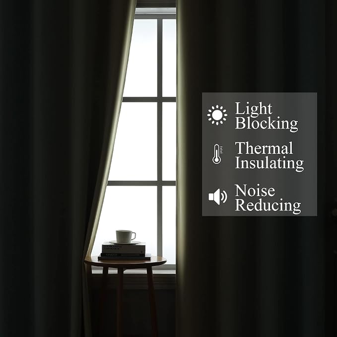 Estelar Textiler Aqua and Beige Gradient Blackout Curtains 84 Inches Long - Image 3