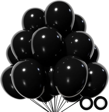 110pcs Black Balloon 12 inch by KUULBELAballoons