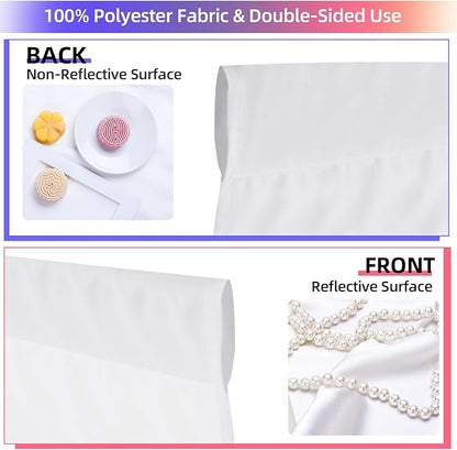 White Backdrop for Photoshoot, 10x10 ft Photo Backdrop Curtain Double-Side for - Image 5