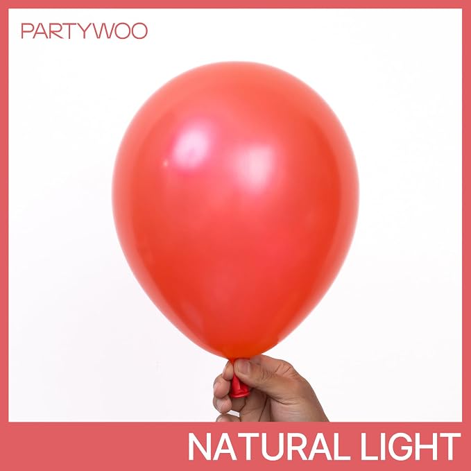 PartyWoo Pearl Red Balloons 50pcs Latex Helium Balloons 12 Inch | Graduation - Image 2