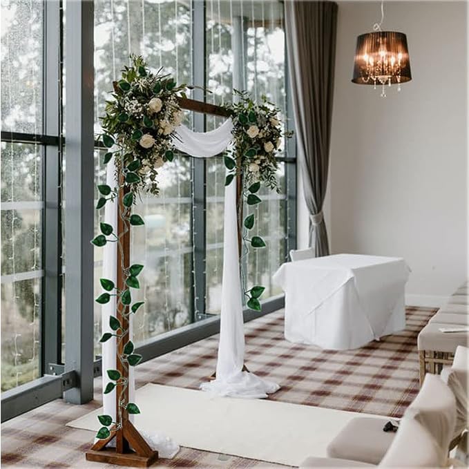300 Pack 2100 Feet Fake Greenery Ivy Leaf Plants, Hanging Garland Vine Leaves - Image 5