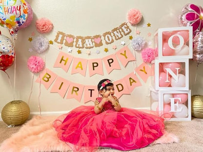First Birthday Decoration for Baby Boy or Girl, Balloon 'ONE' Boxes for 1st - Image 5