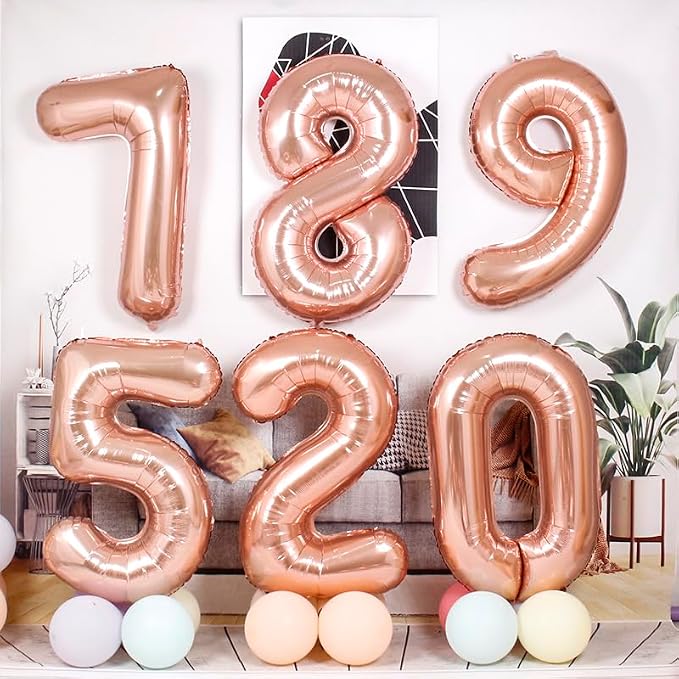 Number Balloons 8 Balloon 40 inch Rose Gold - Image 3