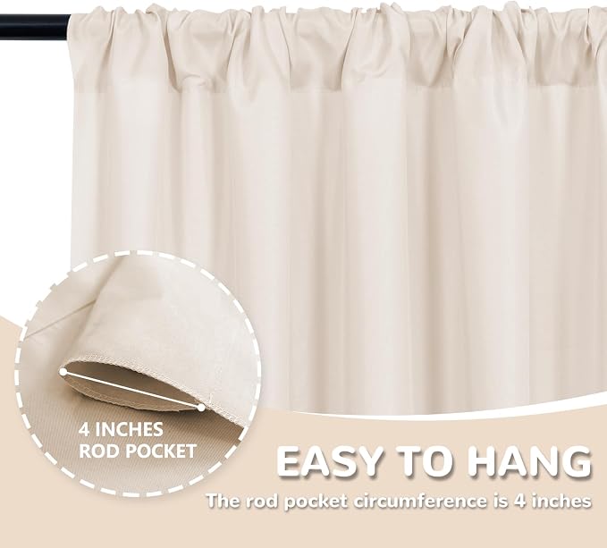 Beige Backdrop Curtains 10ft x 10ft - Image 6