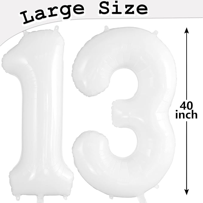 13 Balloon Numbers, Large 13 or 31 Foil Balloons, Big Number Balloon 40 Inch - Image 6