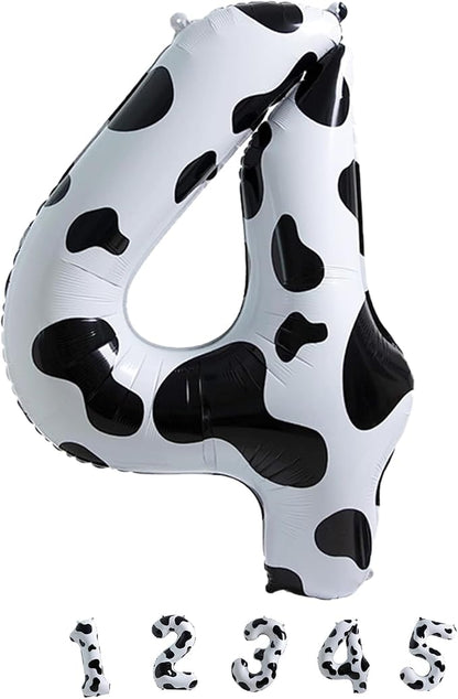 40 Inch Cow Print 4 Balloons Number - Image 9