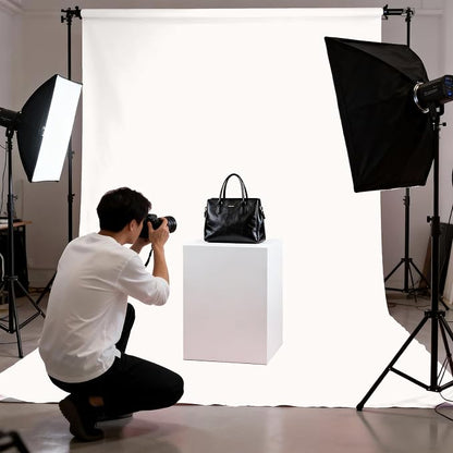 Ivory Photography Backdrop for Photoshoot, Fabric 5x7ft | Polyester Studio - Image 4