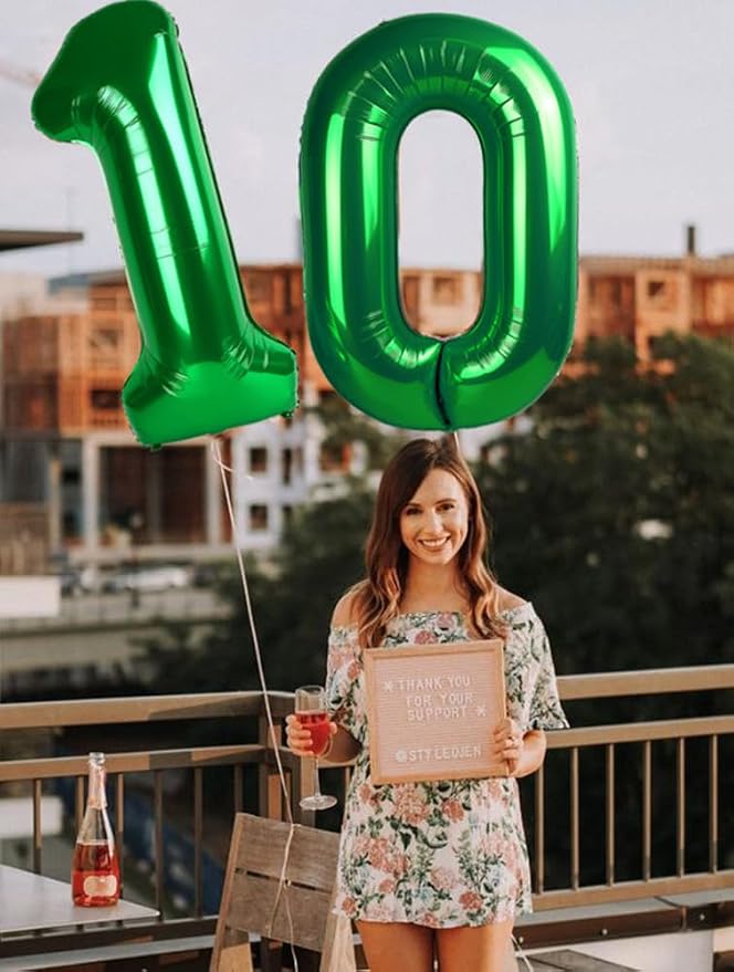 Number 11 Balloon 40Inch for 11 Year Old Birthday Decorations, Dark Green | - Image 2