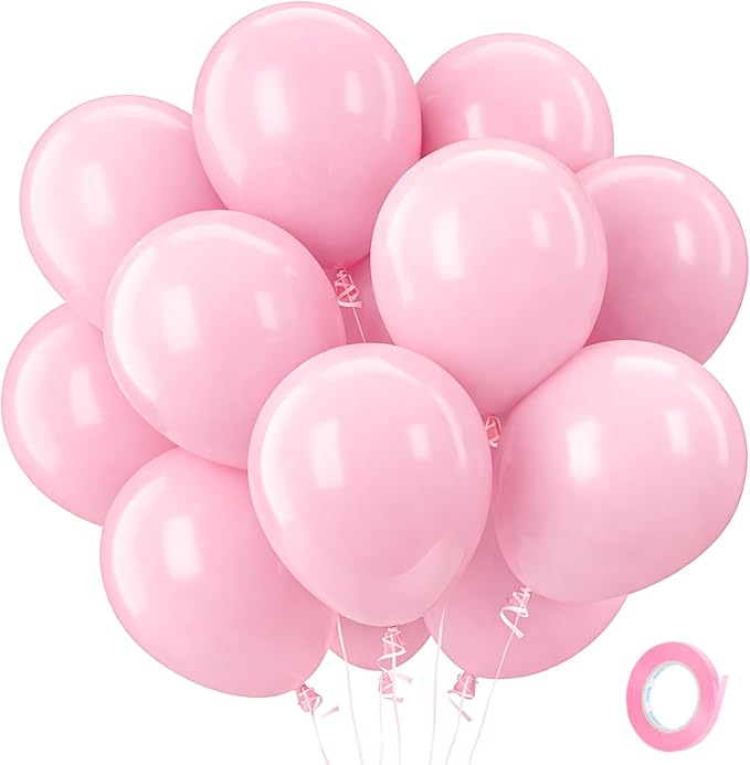 Patimate Pastel Pink Latex Party Balloons 100pcs 12 Inch by PatimateDirect