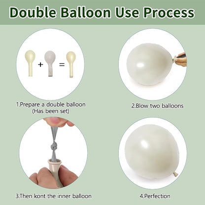 Emerald Green Gold Balloon Arch Kit, Different Size | Double Stuffed Latex - Image 3